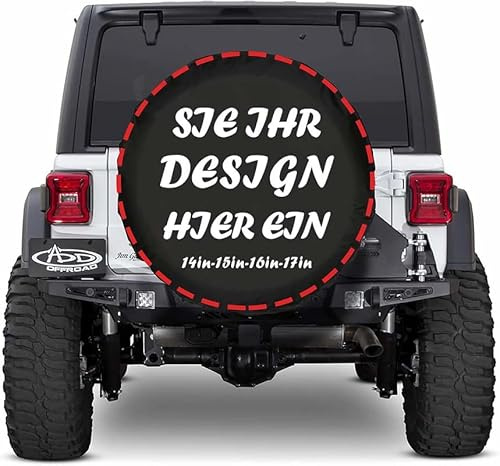 Personalisierte Foto- reifenschutzhülle - selbst gestalten Reserveradabdeckung mit Text/Logo, Wasserdicht Staubdicht, Universelle Reserveradabdeckung, Fotogeschenk 16 inch