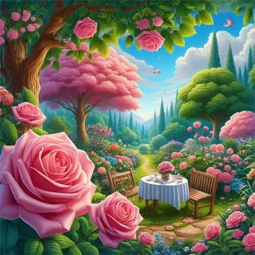 Puzzle 1000 Piezas Adultos, Jigsaw Puzzle para Adultos 1000 Piezas, Diversión, Juguete Desafío y Juego Educativo Regalos, 65x65cm(Rosal del Parque)