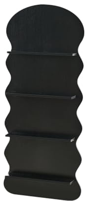 Tidningsställ, 2/3/4-lagers Golvtidningsförvaring, Dokumentställ I Trä, Lagerförvaring, For Skolor, Sovrum, Kontor, Utställningar(Black,50x140cm)