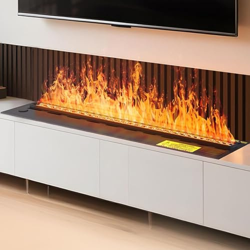 Camino Elettrico Atomizzatore a Vapore con Fiamma 3D, 128 Colori Personalizzabili, Riempimento Automatico dell'Acqua, Controllo Smart tramite App e Touch