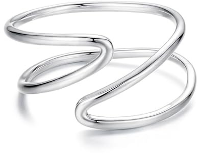 SOUTHPLUS Ring für Damen Minimalist Elegant Ringe Silber Verstellbare Ring Daumenring Damen Versprechen Offene Ringe Schmuck für Freundin Frauen Mom