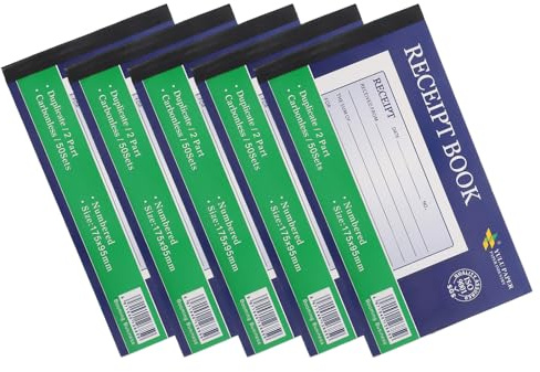 ABOOFAN 5 Stück Quittungsheft mit 2 teiligen Rechnungsformularen Kassenbuch für Kleinunternehmen Bestellblock für Büro Restaurant und Einzelhandel