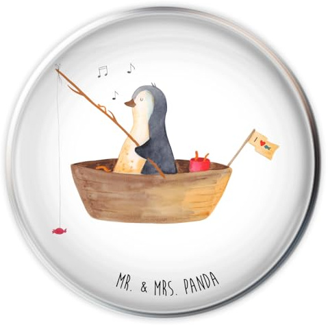 Mr. & Mrs. Panda Waschbecken Stöpsel Pinguin Angelboot - Geschenk, Optimistisch, Ablaufgarnitur, Abflussstopfen, Boot, waschbeckenstöpsel, Angeln, Scheidung, Motivation, Waschtisch, Ablaufstopfen