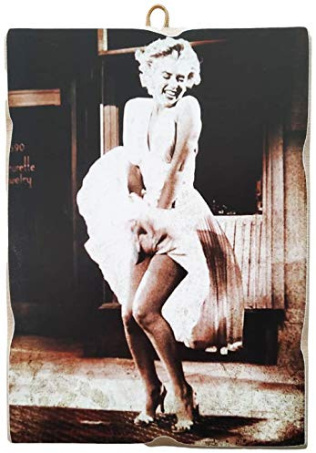 KUSTOM ART Bild im Vintage-Stil Marilyn Monroe aus Kollektion, Druck auf Holz