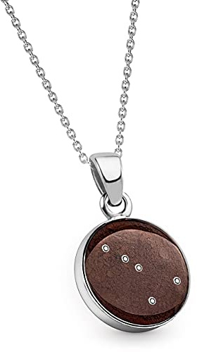 Wide Above Kette Sternzeichen Krebs - Meteorite Stern Taler, Silber, 12 mm