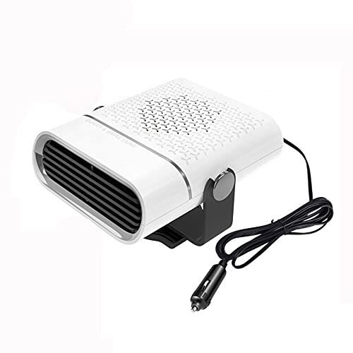 Riloer Chauffage de voiture 12V 120W, Dégivreur voiture désembuage et dégivrage rotatif à 360 ° avec prise allume-cigare ventilateur de voitures électrique