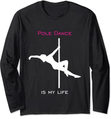 Pole Dance Figur Silhouette Mädchen Training Zubehör Langarmshirt