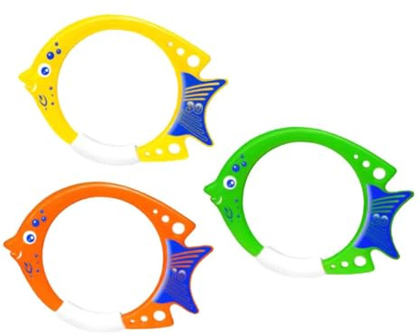 LIXSAZSE Juguetes de Entrenamiento de Buceo Herramienta subacuática para Piscina Emocionantes Anillos Buceo Natación Más Agradable e Interactivo para niños Juguetes Piscina para niños Anillos
