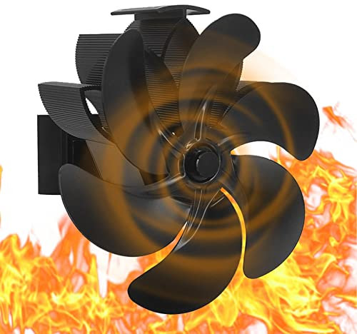 Lecerrot Ventilatore silenzioso, ventilatore per termosifone, ventilatore per stufa, ventilatore a risparmio energetico, silenzioso, ventilatore a legna per l'ufficio, l'aria calda circola
