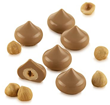 silikomart | Silikonform für KISS Pralinen, antihaftbeschichtet, 15 Pralinen, Packung mit 1 Form für Süßigkeiten, Easy Choc, Ø 28,3 mm, h 23,7 mm, Volumen 127,5 ml, Made in Italy