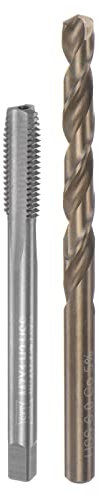 sourcing map Tap & Bit Sets, M7 x 1 H2 Straight Flute Machine Thread Milling Tap, 6mm M35 Cobalt High Speed Steel (HSS-CO) Twist Drill Bit