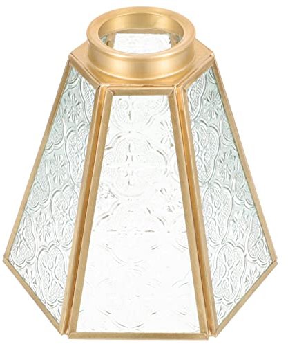 Veemoon Pendelleuchte Vitrinenbeleuchtung Kristallglockenförmiger Lampenschirm Glas Vintage-Kuppellampenschirm Ersatz Für Pendelleuchten Kronleuchter Wandleuchte Weiße Decke Klemmbausteine