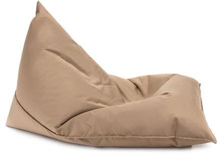 Ecopuf Lazy M Triangelformad sittsäck - mångsidig beanbag med EPS-pärlfylling i robust polyester för inomhus och utomhus – höjd 100 cm, längd 150