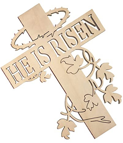 Cabilock Holzkreuz Ostern Dekoratives Hängeelement Für Kränze Wiederverwendbare Wanddekoration Für Festliche Anlässe Für Kreative Frühlings Und Ostern Gestaltungen