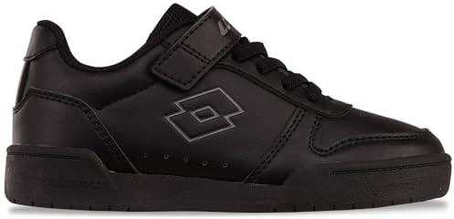 Lotto Baskets Unisexe pour Enfant Titanis Oc K, Black DK Grey, 35 EU