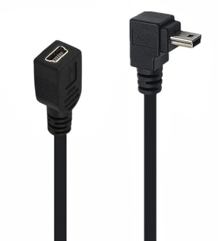 innov8 Mini USB 2.0 Type-B Male to Female Extension Cable 0.25m (Down Angle)