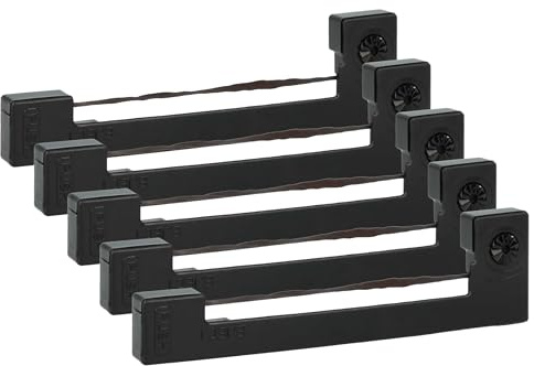 vhbw 5x Farbband Schriftband kompatibel mit Epson ERC-9 | HX-20, EHT 10, HX-40, EHT-20, ERC-07, ERC-80 Nadeldrucker, Bondrucker - Lila
