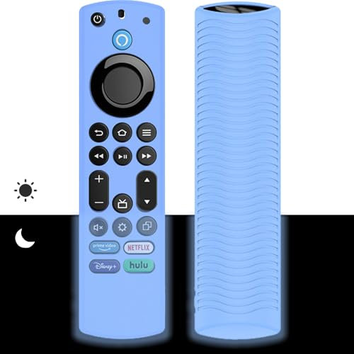 Remote Control Case for Firestick 4K Max/Toshiba/Insignia Alexa Voice Remote Control Extended, Non-Slip Silicone Protective Case, Glow in the Dark, Remote Control Cover for TV Accessories