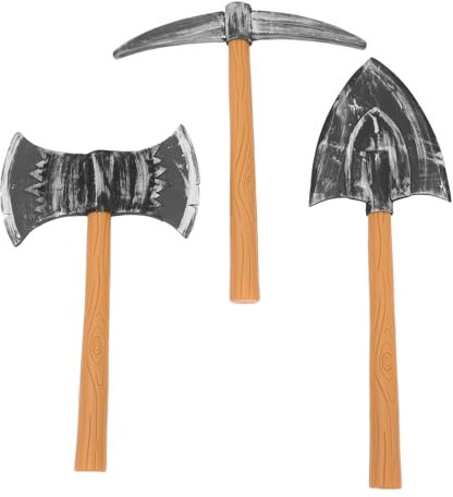 IMIKEYA 3pièces Pioches De Nain Mousse pour Halloween Accessoires De Déguisement Jouets De Cosplay Lot de Pioches Simulateur Outils pour Fêtes Et Spectacles