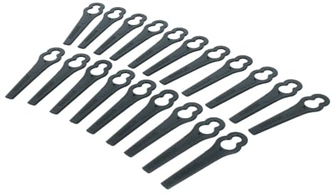 vhbw 20x Ersatz-Messer kompatibel mit Einhell GE-CT 18 L | GC-BG-CT 18/1 Li, GC-CT 18/24 Li P Rasentrimmer - Ersatzklinge Schwarz, Kunststoff