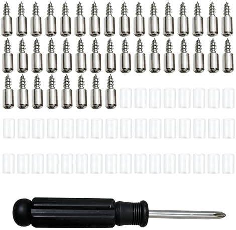 80 PCS Shelf Support Pegs and Shelf Pins Ø7.5mm with Non-Slip Sleeve, Self-Tapping for Kitchen Cupboards,Cupboard Shelf pegs， Wardrobe,Wardrobe Shelf pegs， Cabinet Furniture (with 1 Screwdriver)