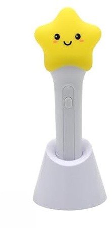2-i-1-stjärnigt ljus och ficklampa för barn – USB-C uppladdningsbar LED-lampa av BPA-fri mjuk silikon, för sömn, resor och sovrum