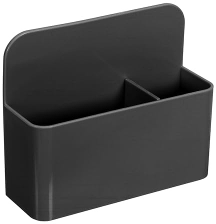 sourcing map Plastics Magnetischer Stifthalter für Kühlschrank, trocken abwischbar, Marker-Halter für Whiteboard, Magnet, Spind, Organizer, Zubehör, Stiftebecher, Stiftehalter, Schwarz