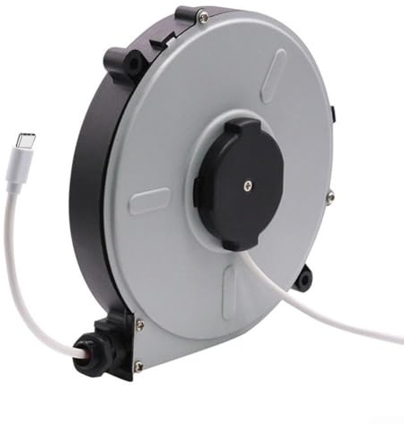 Cloudpower Avvolgicavo automatico per cavi USB, avvolgicavo retrattile per la gestione dei cavi del telefono (3 metriTYPE-C)