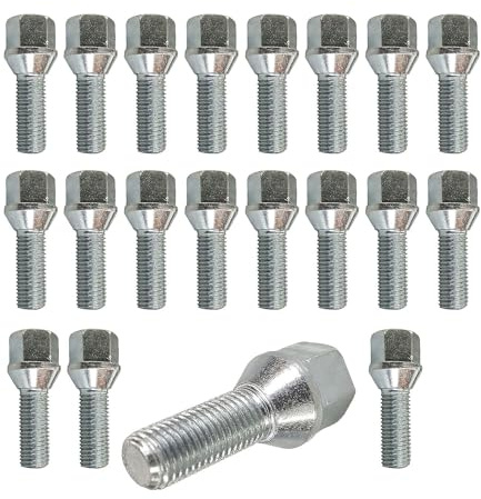 TRACER 20x Radschrauben M12x1.25 Kegelbund 60° 22mm | Schlüsselweite 17mm kompatibel mit FIAT 500 IV 500C IV 500E IV 500E V 500L 500S IV 50