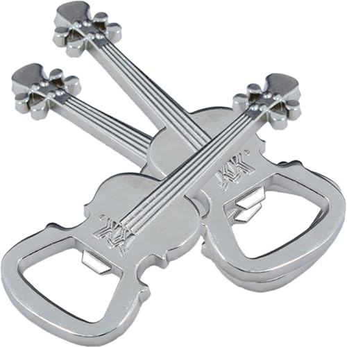 SHINEOFI Lot De 3 Porte-clés Ouvre-bouteille En Métal Forme Guitare, Outil D'ouverture De Bière Décoratif, Accessoire Bar Pour Fêtes Et Camping, Présent Pratique Petits Objets Cuisine