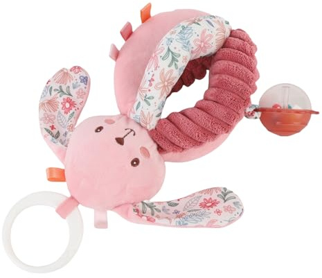 Acouto Hanging Rattle Toy Soft Plush Multifunctional Hand Educational Early Learning Toy for Indoor and Outdoor Can Help Hand Hands Hanging Rattle ToyBaby ToySoft Plush Crib