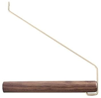 anaan Coordinate design trä väggklädhängare klädhängare väggkrok klädstång modern dekorativ mässing 22 cm (valnöt)