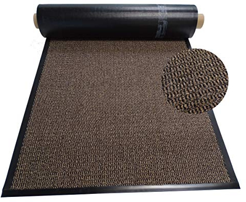 MERTEX Schmutzfangläufer Meterware 120 cm braun-schwarz meliert - Schnittkanten mit Randprofile (120 x 220 cm, braun)