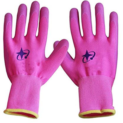 LXRZLS Guantes de Trabajo Multiusos Guantes de Trabajo Recubiertos para constructoresRubber Palm Andamios y Builders Work GlovesBuilder látex de Caucho (Color : Rose Red)