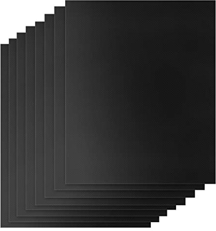 DIKER Griglia Tappetino Grill, Stuoie da Forno Antiaderente per Barbecue, Carta BBQ, Griglia per Garbecue Mat Riutilizzabili per Griglia a Carbone Gas Forno Elettrico Set di 8 pezzi 40x33cm