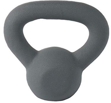 Kettlebells AGYH 5 Kg Gusseisen, Graue Vinyl-Schutzhülle, Verwendet Für Swing-, Squat-, Snatch- Und Kreuzheben-Fitnesstraining