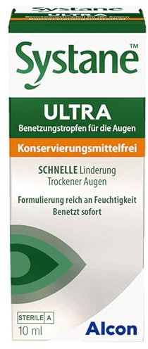 Systane ULTRA Augentropfen ohne Konservierungsmittel | 10ml | Benetzungstropfen für schnelle Linderung trockener Augen, wenn du sie am meisten brauchst. Frei von Konservierungsmitteln