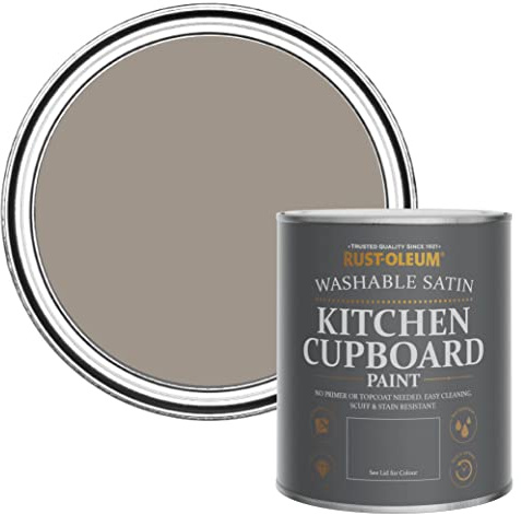 Rust-Oleum abwaschbare Küchenschrankfarbe in braun mit Seidenglanz Finish - Trüffel 750ML