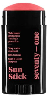 SeventyOne Percent | The Sunset : Sun Stick SPF 50+ | Stick Solaire Visage Vegan - Très Haute Protection | Très resistant à l’eau | UVA 34 | 89% Naturel - Made in France | 15 gr