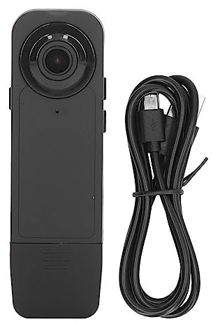 Eujgoov IR Night Cam Mini Police Body Cam 1080P HD Body Cam Caméscope DVR IR Night Cam 32G 6 Heures D'enregistrement