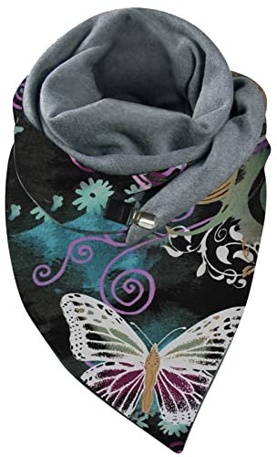 GBEN Damen XXL Strick Dreieck Schal großen Schals Halstuch Frauen Winterschal Herbstschal Poncho Lauschig Strickschal Einfarbig Wrap Schal Lange Stola Damenschal (T1-I, One Size)