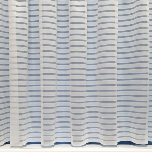 John Aird - Paris Horizontal Stripe Deisgn Net Curtain - Select Your Size (1.5 Metres Width, Drop: 36 (91cm))