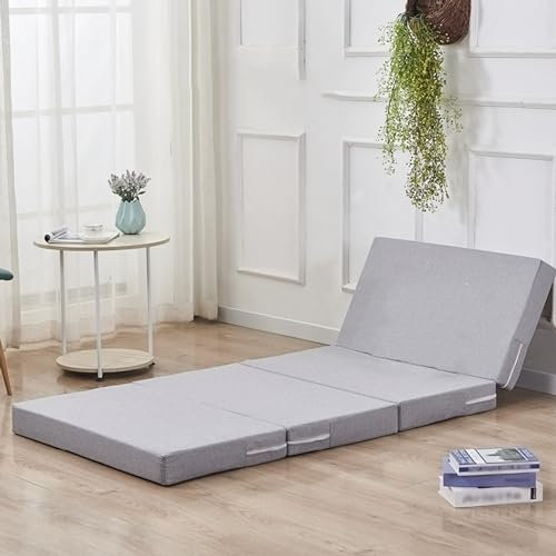 XIEMINLE Faltmatratze für Doppelbett, tragbar für Gästebett, Schlafsofa-Matratze mit waschbarem Bezug, platzsparend für Gäste, Bodenmatratze, Gästematte für Auto, Zelt, Reisen (200 x 90 x 8 cm,