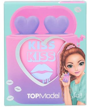 Depesche 13143 TOPModel - Lipgloss Set Beauty and Me, Kopfhörer Case mit 2 schimmernden Lipglossen in Rosatönen, mit fruchtigen Düften