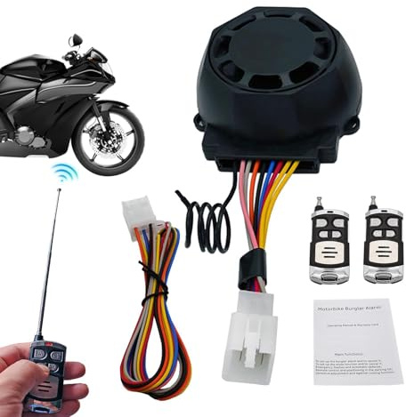 Duroecsain - de Seguridad para Motocicletas, de Alarma antirrobo para Motocicletas, de Alarma antirrobo con Mando a Distancia - Dispositivo de Alerta de vehículo, de