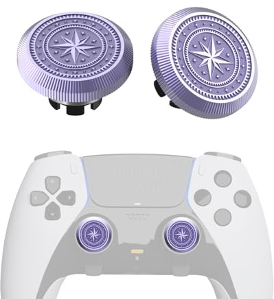 KD.FLY Lot de 2 joysticks en métal pour manette PS5 Edge, kit de remplacement pour manette PS5 DualSense Edge, pièces d'accessoires de joystick métalliques en aluminium, étoile