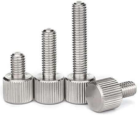DQZRTUECA Bunte Rändelschraube Schraube anziehen, M2 M2.5 M3 M4 Rändelschrauben, Rändelschraube mit Rändelkopf, runde Einstellhandschraube(30mm,M2 5Pcs)