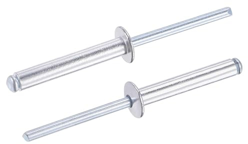 TA-VIGOR 60Pcs 5mm x 30mm Aluminium Blind Rivets, Open End Pop Rivets with Dome Head, Heavy Duty Pull Rivet for Metal Wood Plastic, Indoor Outdoor Fixings