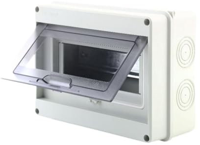 MotiveTech 8 Ways Distribution Box Circuit Breaker Box for Home Wall Indoor and Outdoor