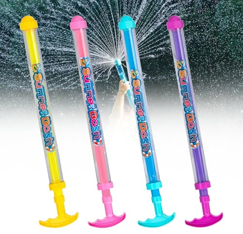 RXKFIGX 4 Stück Feuerwerks Wasserpistole, Romantisches Feuerwerk Wasserspritzpistole, Wasserspritzpistole für Kinder und Erwachsene, Wassersprühspielzeug im Feuerwerksstil für Strandpool und Partys